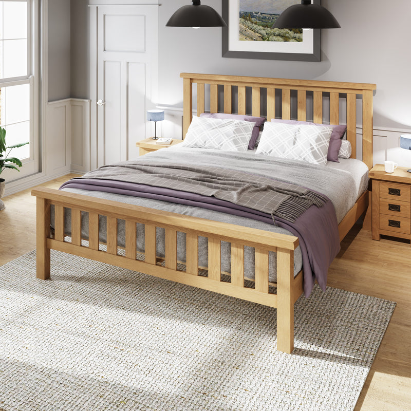 Tunbridge Oak Bed 6' Super King 197 x 215 x 2129 cm