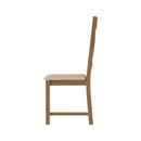 Tunbridge Pair of Oak Finish Upholstered Cross Back Chair