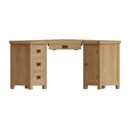 Tunbridge Oak Corner Computer Desk 131.6 x 132 x 80 cm
