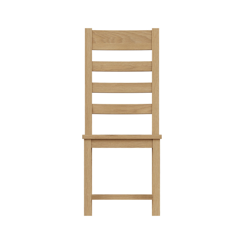 Tunbridge Pair of Oak Finish Ladder Back Chair