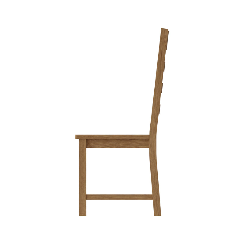 Tunbridge Pair of Oak Finish Ladder Back Chair