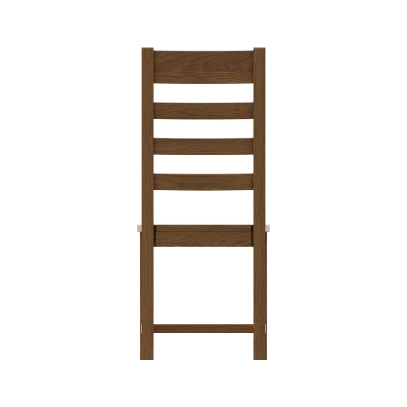 Tunbridge Pair of Oak Finish Ladder Back Chair