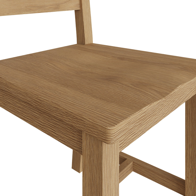 Tunbridge Pair of Oak Finish Ladder Back Chair