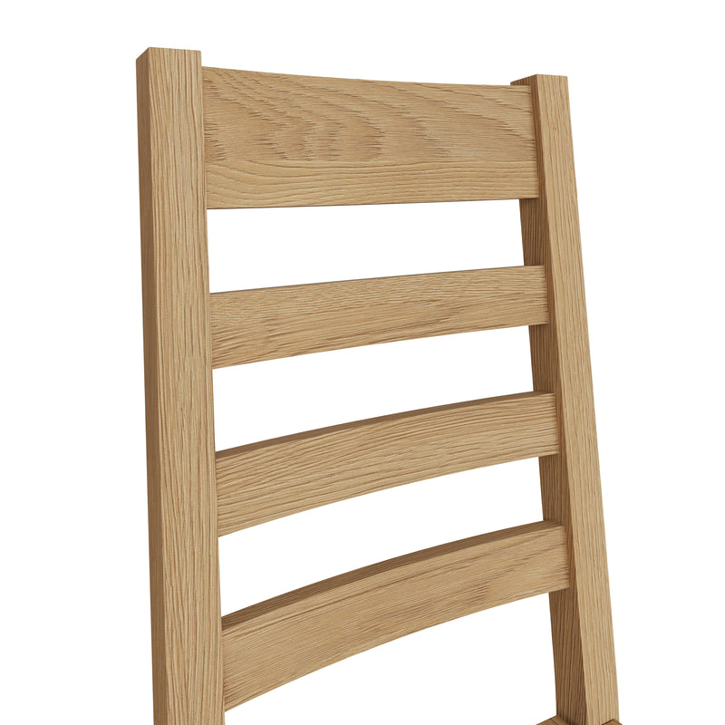 Tunbridge Pair of Oak Finish Ladder Back Chair