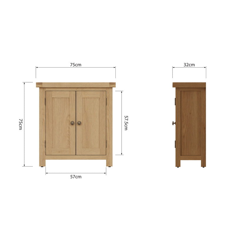 Tunbridge Oak Cupboard  75 x 32 x 75 cm