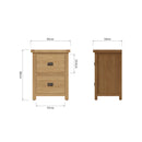Tunbridge Oak Filing Cabinet 65 x 50 x 80 cm
