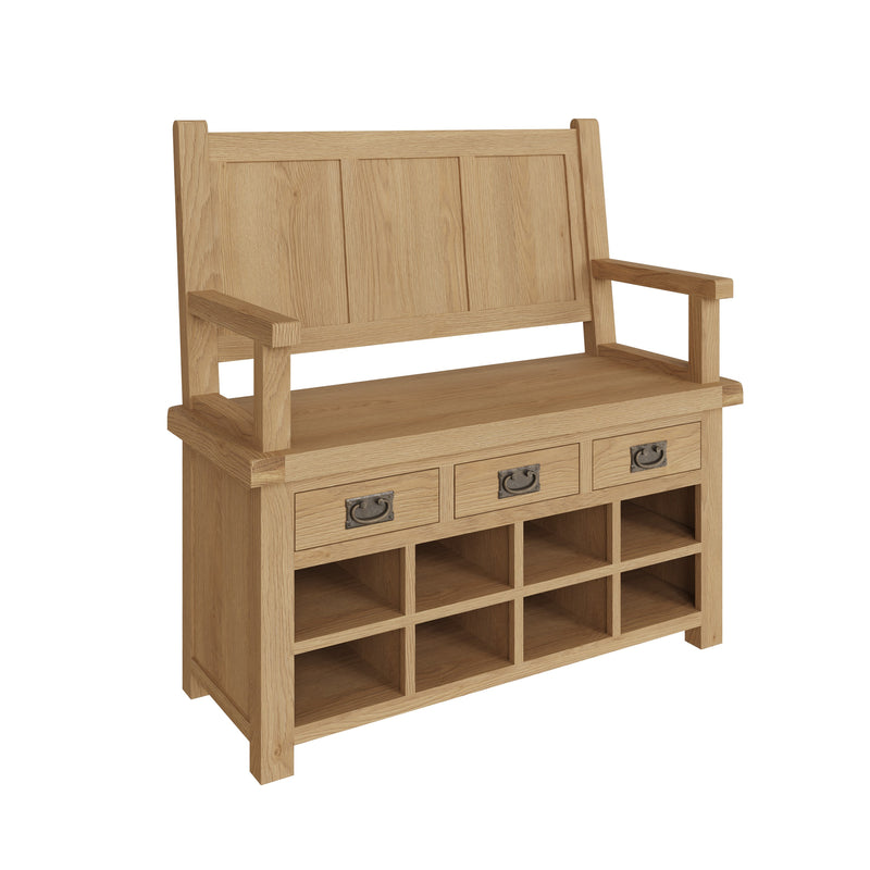 Tunbridge Oak Monks Bench 110 x 48 x 110 cm