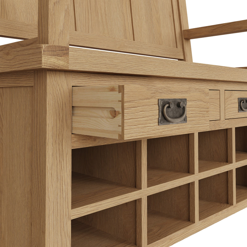 Tunbridge Oak Monks Bench 110 x 48 x 110 cm