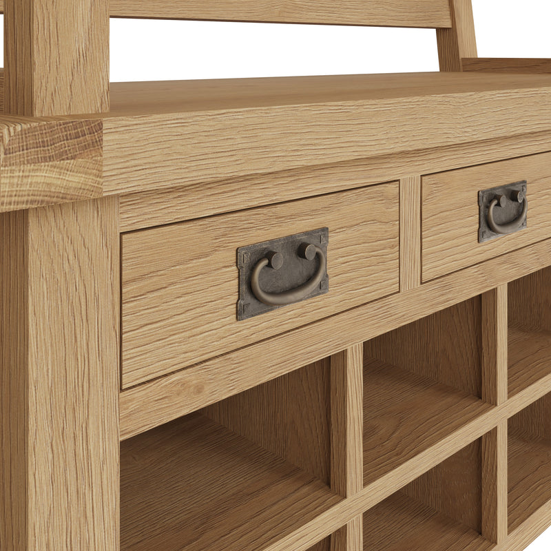 Tunbridge Oak Monks Bench 110 x 48 x 110 cm