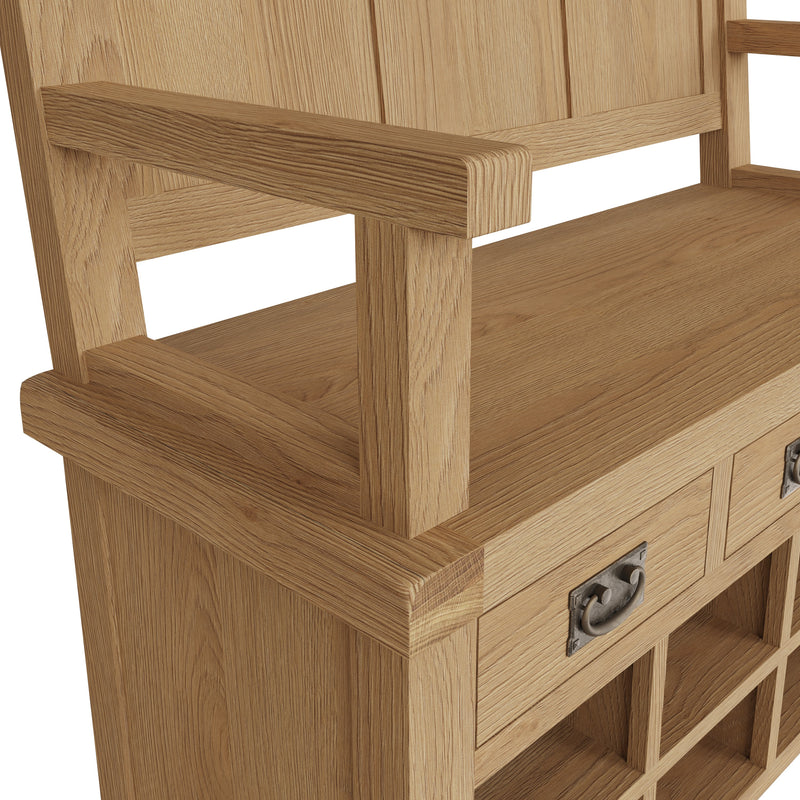 Tunbridge Oak Monks Bench 110 x 48 x 110 cm