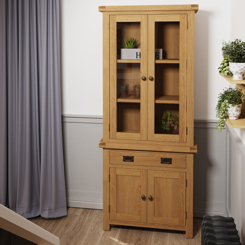 Tunbridge Oak Dresser Top Small 85 x 30 x 120 cm