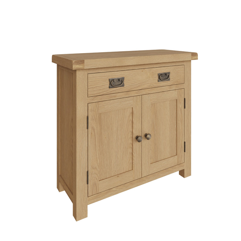 Tunbridge Oak Sideboard Small 2 Door 1 Drawer 85 x 35 x 80 cm