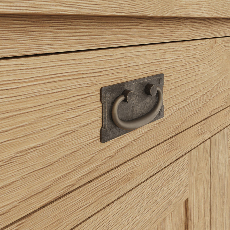 Tunbridge Oak Sideboard Small 2 Door 1 Drawer 85 x 35 x 80 cm