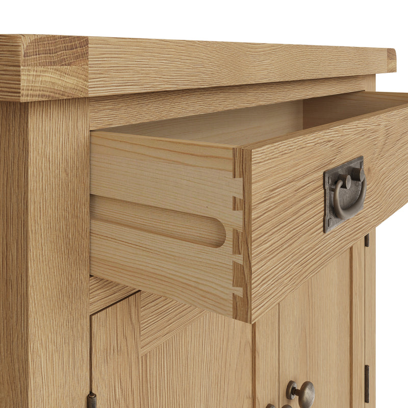 Tunbridge Oak Sideboard Small 2 Door 1 Drawer 85 x 35 x 80 cm