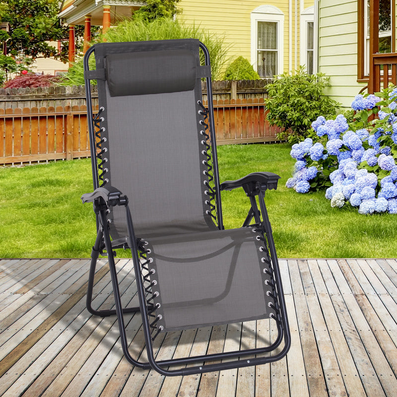Outsunny Lounge Chair - Grey