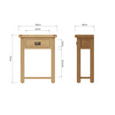 Tunbridge Oak Telephone Table 60 x 30 x 75 cm