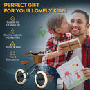 Kids Balance Bike with Basket - Blue