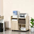Vinsetto Printer Stand with Open Storage Shelves Oak