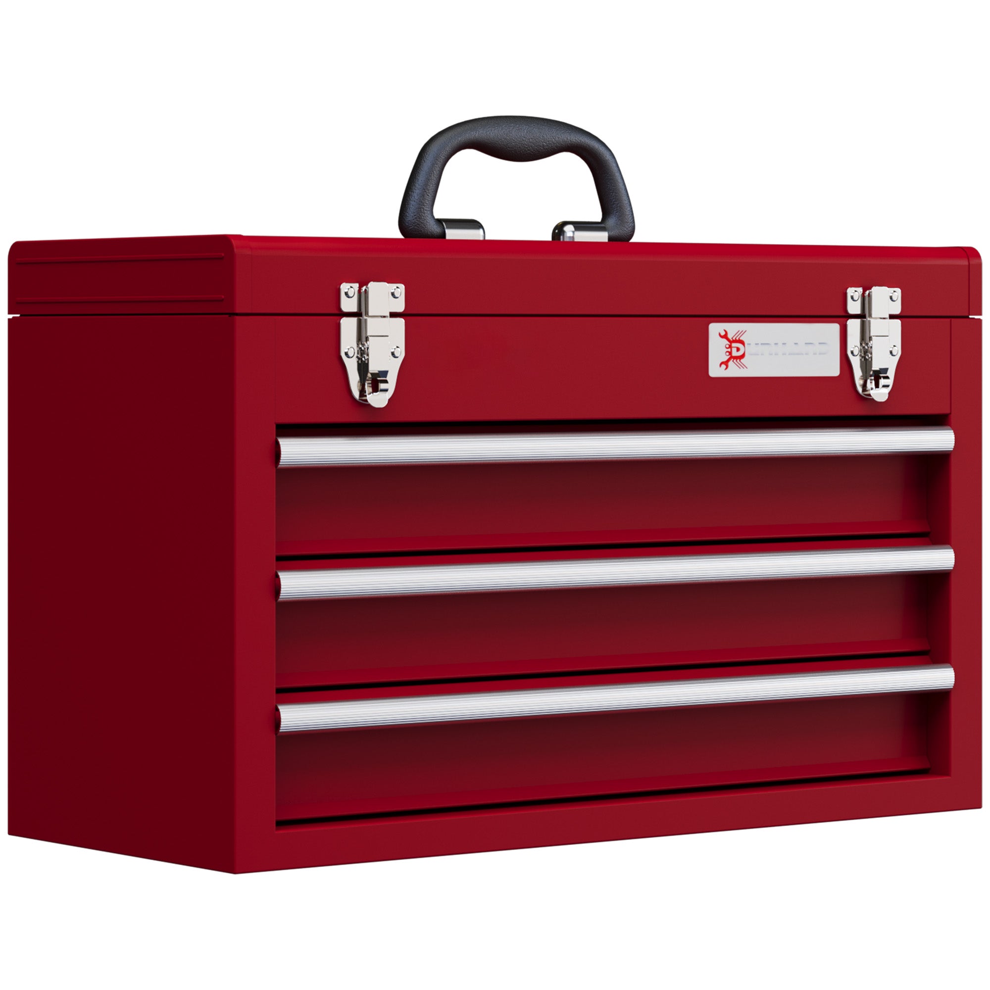 Pushf DURHAND Lockable 3 Drawer Tool Chest With Ball Bearing Slide Drawers R
