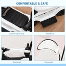 HOMCOM Kids White Ride On Car Mercedes Benz G350 with Sun Shade