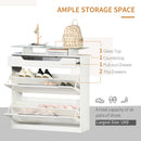 White Slimline Shoe Cabinet