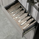 HOMCOM Push-Open Cabinet with Two Drawers Grey