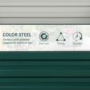 Outsunny Set Of 2 Raised Garden Bed Galvanised Planter Box Easy Setup Green