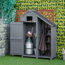 Outsunny  Fir Garden Storage Shed With Shelves Log Rack, For Garden Tools