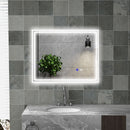 kleankin Dimmable Bathroom Mirror with LED Lights, 3 Colours, Defogging Film