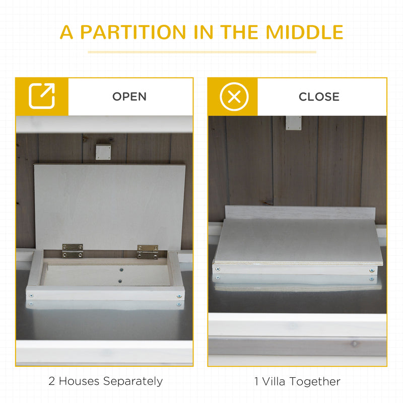 Pawhut Two Tier Rabbit Hutch