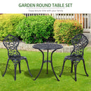 Outsunny Garden Coffee Set - Black