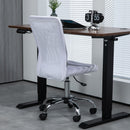 Vinsetto Armless Office Chair with Adjustable Height Mesh Back Wheels White