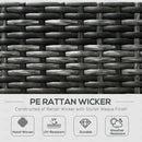 Outsunny 8 Pieces Patio Rattan Sofa Set Garden Furniture Set for Outdoor Grey