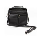 Leather Square Organiser Bag - Black