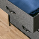 HOMCOM Fabric Chest of Drawers Storage Unit 58x29x103cm - Black