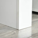 HOMCOM TV Stand High Gloss with LEDs 130cm - White