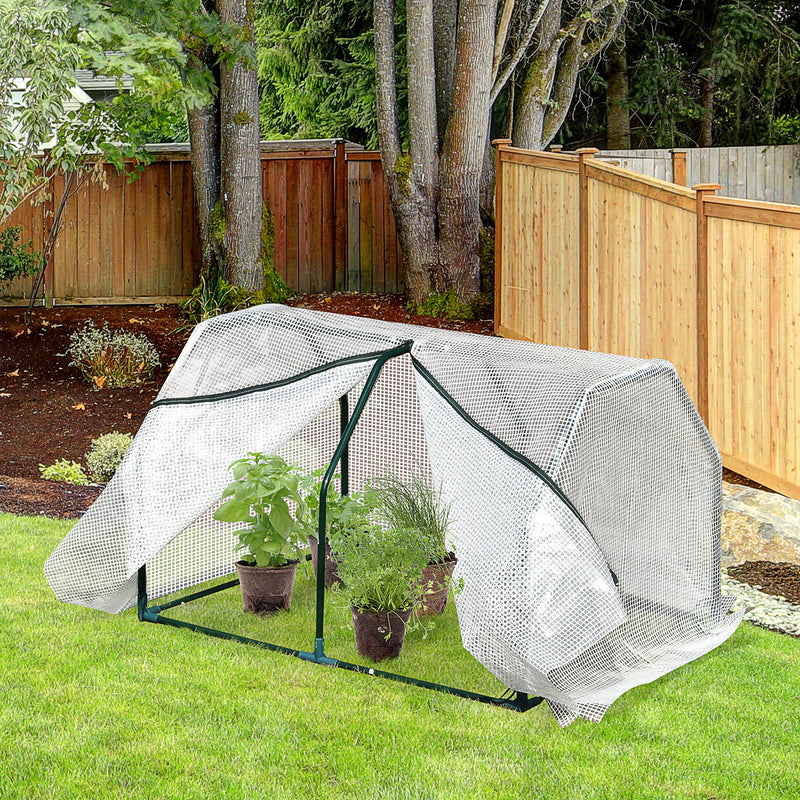 Outsunny 99x71x60cm Mini PVC Cover Steel Frame Greenhouse