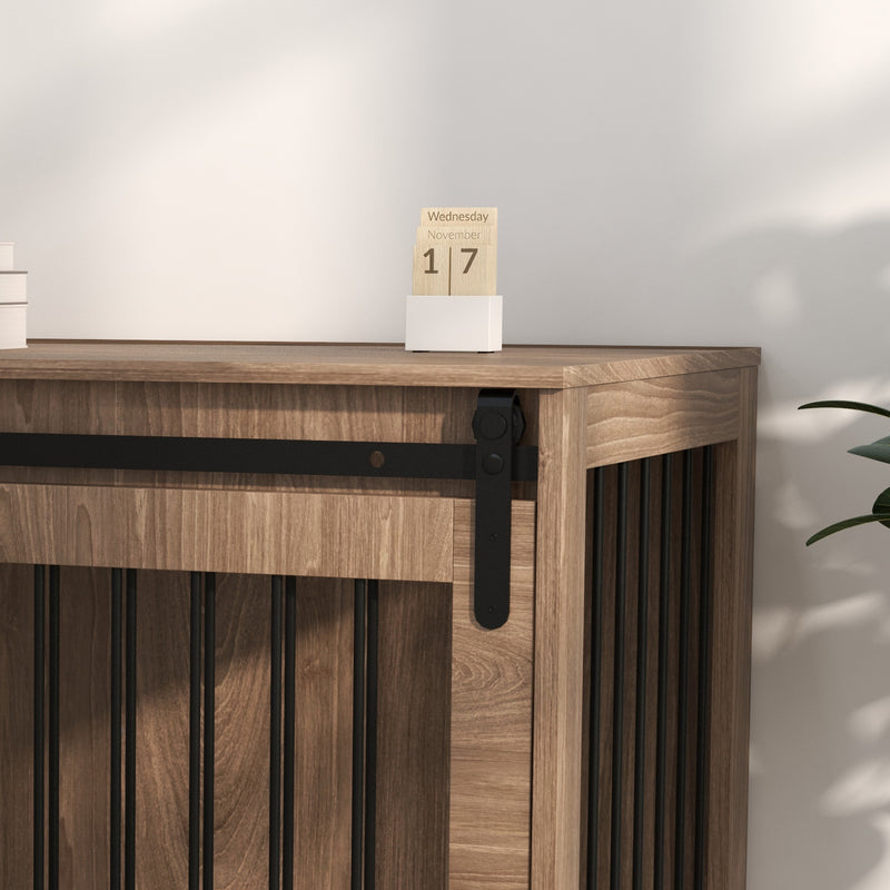 PawHut Dog Crate Furniture with Removable Cushion for XL Dogs - Brown