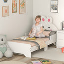 ZONEKIZ Toddler Bed, Kids Bedroom Furniture, Rabbit Design - White