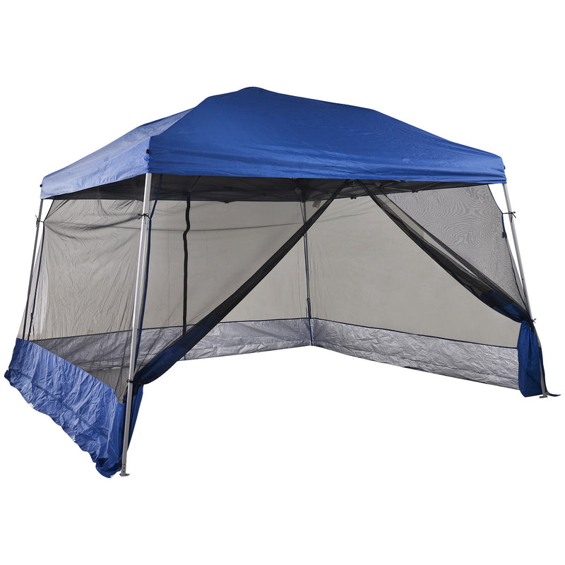 Outsunny Pop Up Canopy With Inclined Legs