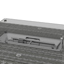 Outsunny PE Rattan Dining Set with Fire Pit Table and Cushioned Armchairs, Grey