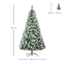 HOMCOM Christmas Tree Slim 6' with Pinecones