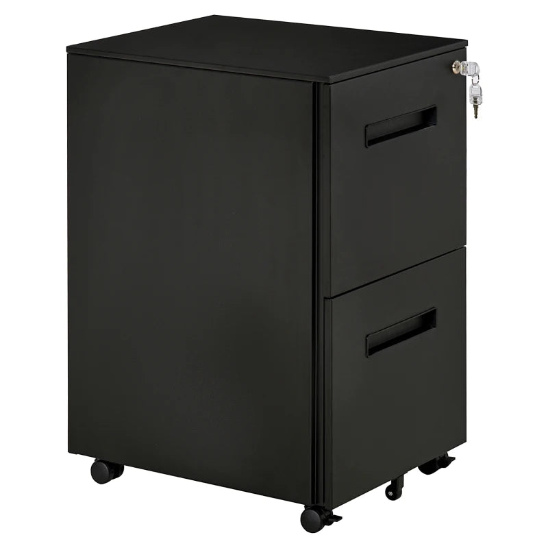 Vinsetto Filing Cabinet with 2 Drawers 39x48x67cm Black