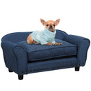 PawHut Dog Sofa Bed, Kitten Couch Chair w/ Soft Cushion, for Small Dogs - Blue