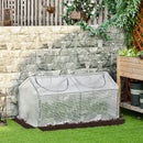 Outsunny Mini Greenhouse With 2 Windows, Plant Flower Herbs Growing, PE, 120 x 61 x 61cm