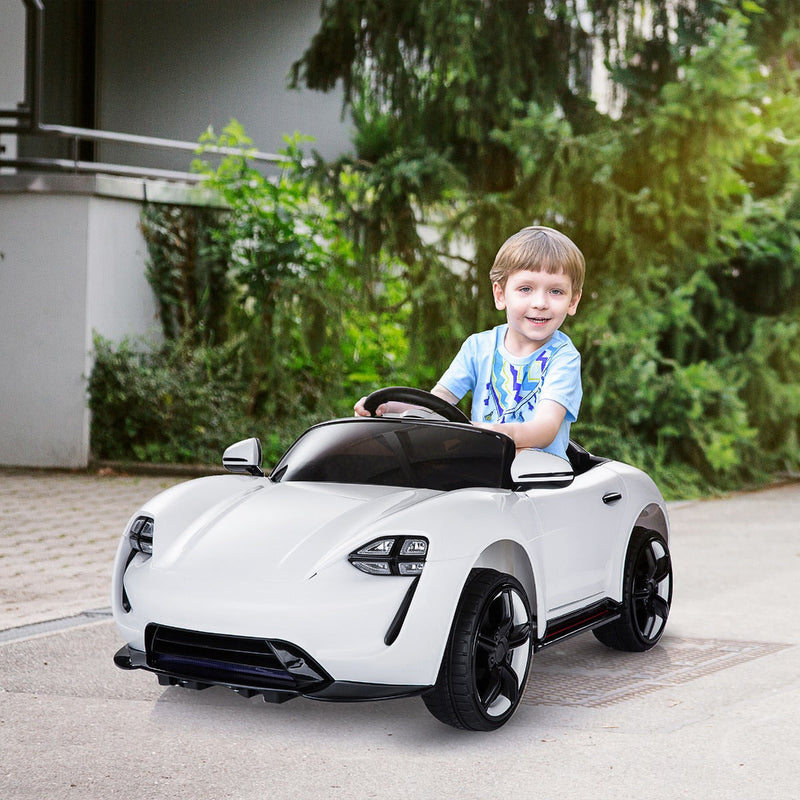 Kids Electric Ride On Car - White - 6V