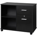 Vinsetto Filing Cabinet Mobile Printer Stand W/ Drawer for A4 Size Files, Black