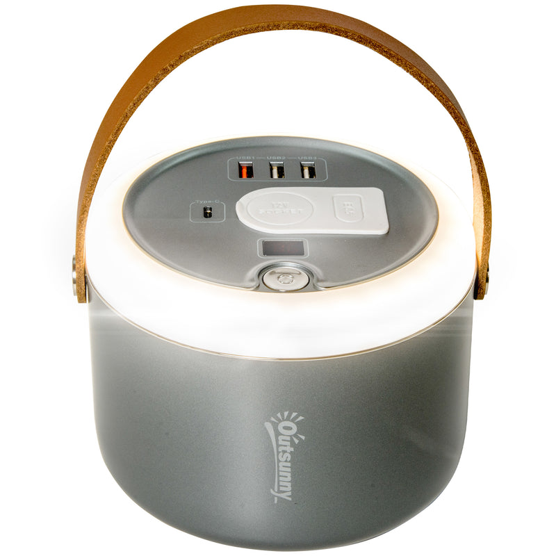Outsunny 153.6Wh/48000mAh Portable Power Station with LED Flashlight, DC Outlet