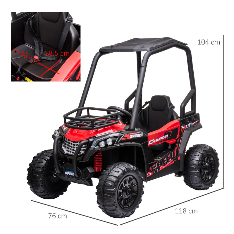 HOMCOM Kids Electric Ride on Off Road Car 12v - Red