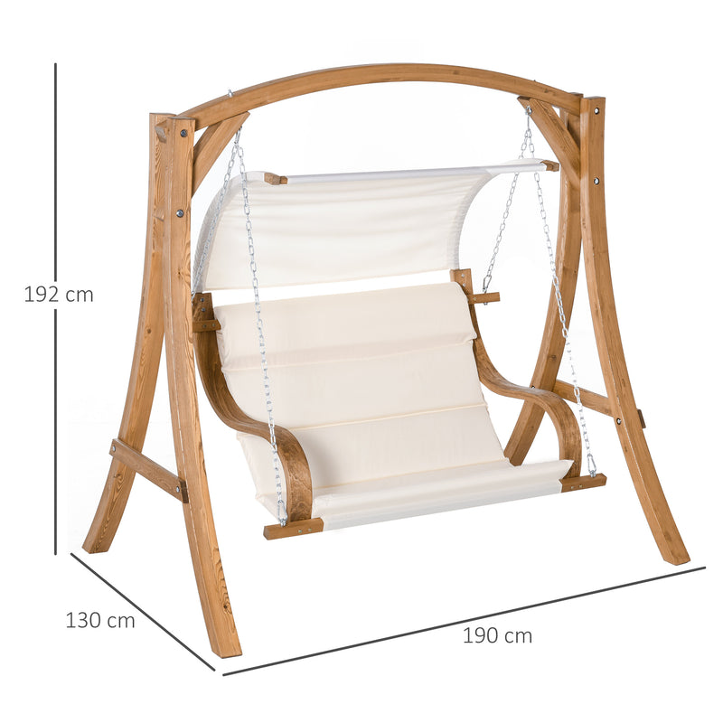 Outsunny-Pine/Fir Wood swing Bench
